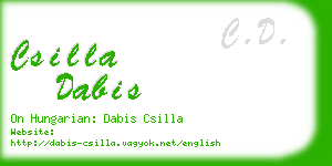 csilla dabis business card